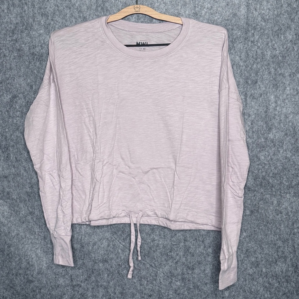 Madewell Drawstring Tee in Light Pink- Sz‎ XS